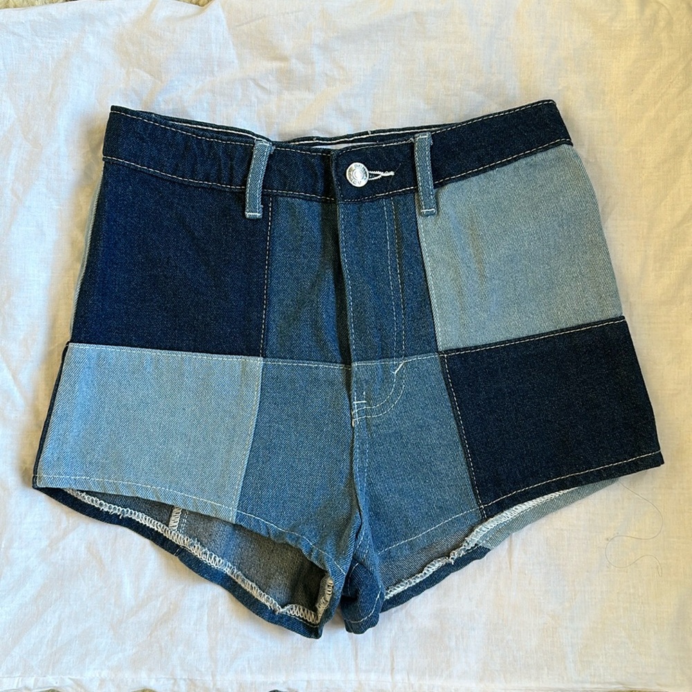 Adika patchwork denim shorts XS